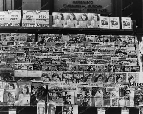 News Stand With Magazines & Comics 1939 8x10 Reprint Of Old Photo - Photoseeum