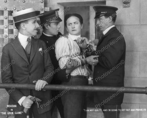 Police 'Arrest' Houdini In Movie 1900s 8x10 Reprint Of Old Photo - Photoseeum