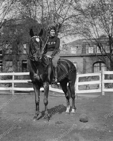 Reds Female Polo Player 1925 Vintage 8x10 Reprint Of Old Photo 2 - Photoseeum