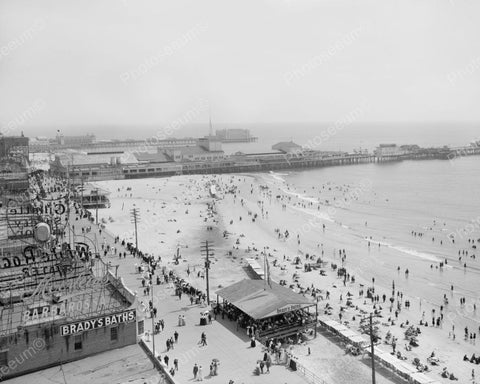 Bradys Baths Atlantic City 1910 Vintage 8x10 Reprint Of Old Photo - Photoseeum