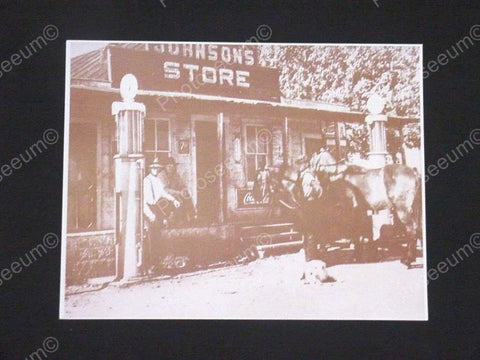 Johnsons General Store With Soda Signs Vintage Sepia Card Stock Photo 1930s - Photoseeum