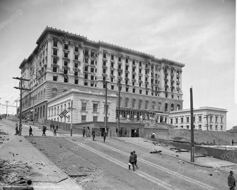 Earthquake Farimount Hotel San Francisco 1906 Vintage 8x10 Reprint Of Old Photo - Photoseeum
