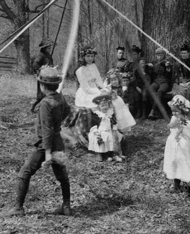 Traditional Maypole Dancing 1891 Vintage 8x10 Reprint Of Old Photo - Photoseeum