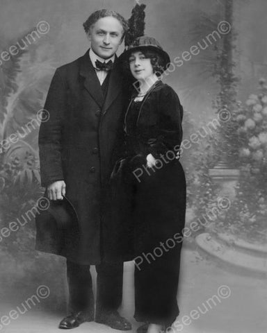 Harry &  Beatrice Houdini Portrait 1920s 8x10 Reprint Of Old Photo - Photoseeum