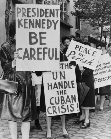 Pres Kennedy Be Careful March Cuban Crisis Vintage 8x10 Reprint Of Old Photo - Photoseeum