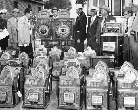 Police Confiscated Slot Machines May 24 1956 Vintage 8x10 Reprint Of Old Photo 2 - Photoseeum