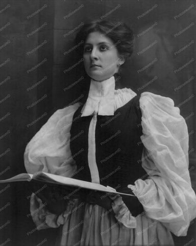 Victorian Lady Standing In Choir Robe 8x10 Reprint Of Old Photo - Photoseeum