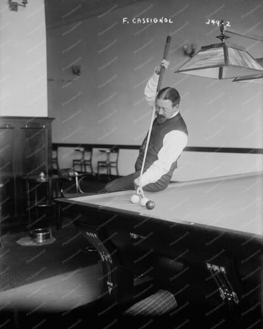 French Billiards Champ Cassignol 1890s 8x10 Reprint Of Old Photo 1 - Photoseeum