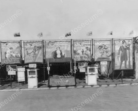 Vintage Sideshow Banners Old 8x10 Reprint Of Photo - Photoseeum