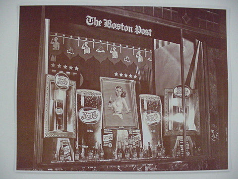 Pepsi Window Display Pepsi Cola Vintage Sepia Card Stock Photo 1940's - Photoseeum