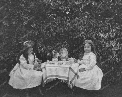Tea Party For Two 8x10 Reprint Of Old Photo - Photoseeum