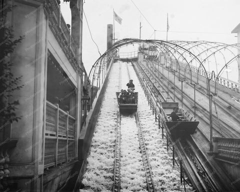 Coney Island Chute Ride In Action 1900s 8x10 Reprint Of Old Photo - Photoseeum